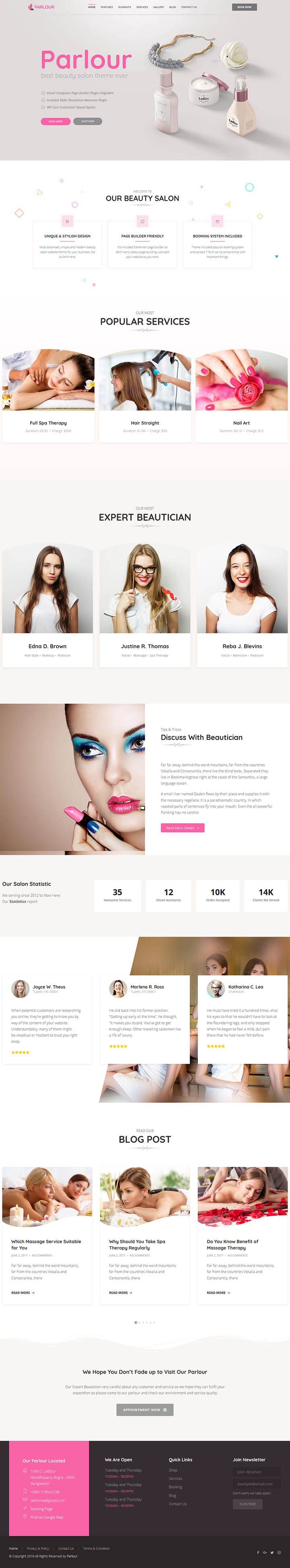 WordPress шаблон ThemeForest Parlour