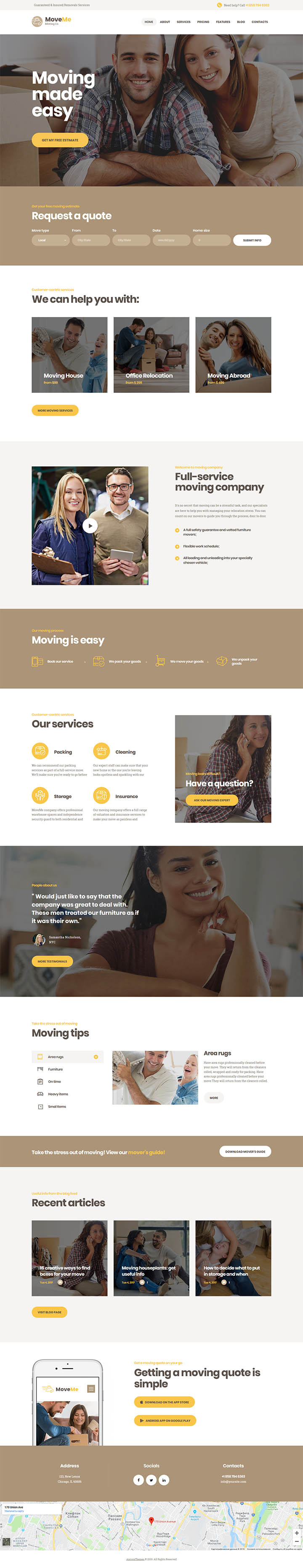 WordPress шаблон ThemeForest MoveMe