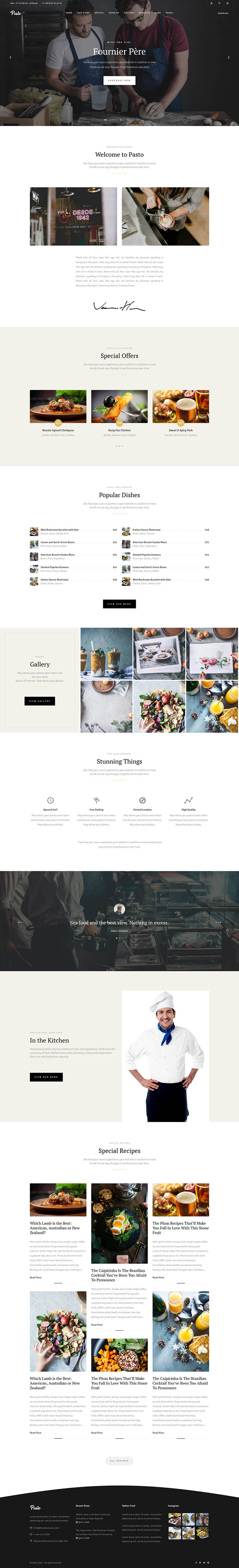 WordPress шаблон ThemeForest Pasto