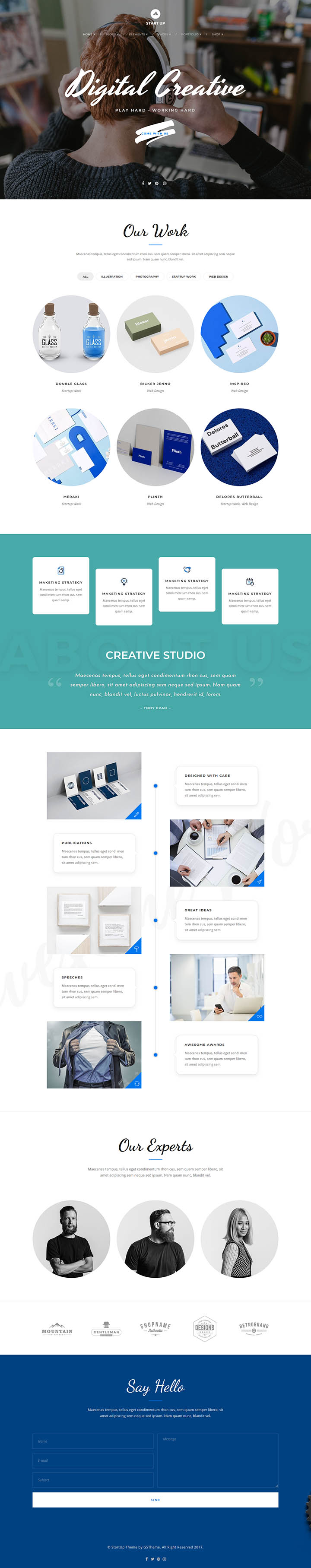 WordPress шаблон ThemeForest StartUp