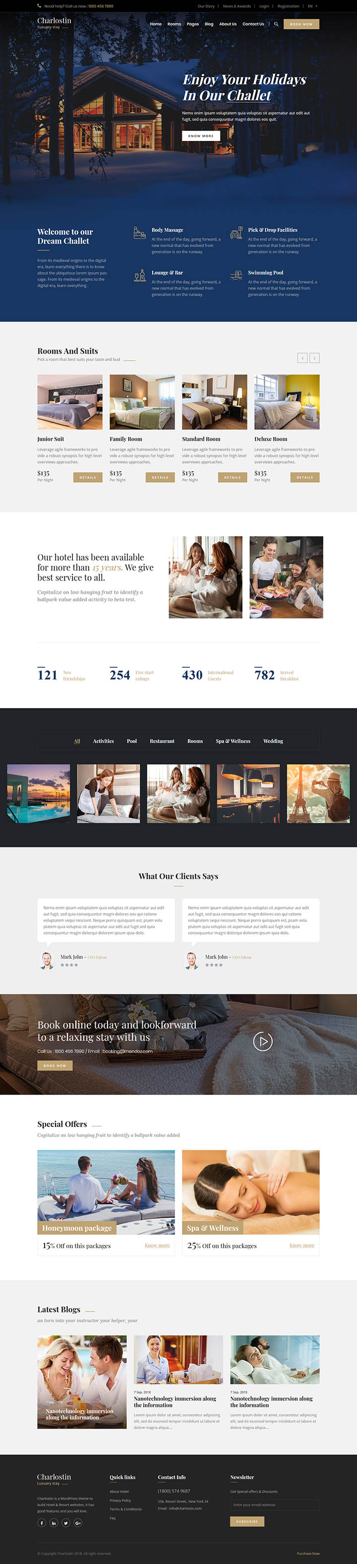 WordPress шаблон ThemeForest Charlostin