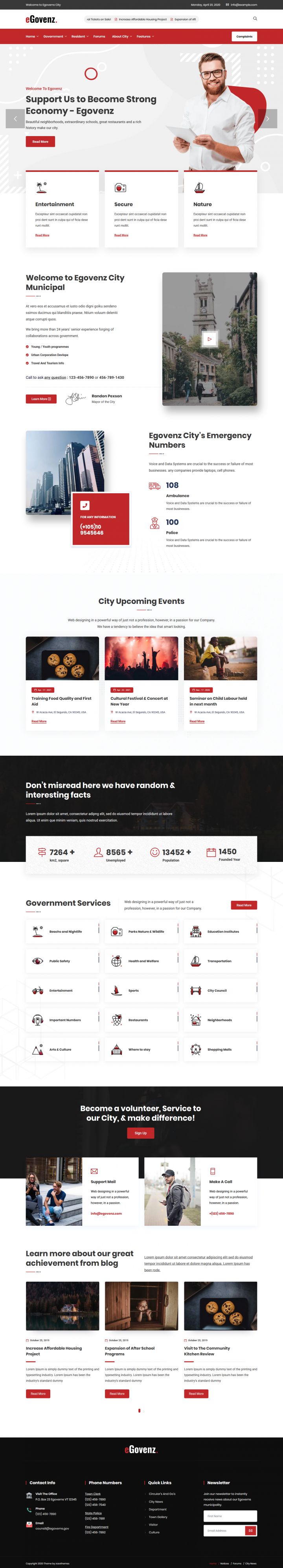 WordPress шаблон ThemeForest eGovenz