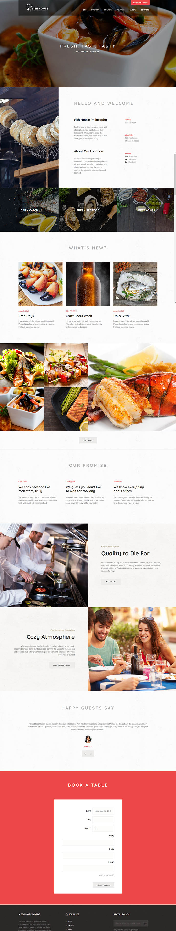 WordPress шаблон ThemeForest Fish House