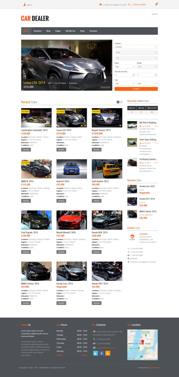 ThemeForest Car Dealer v5.0.1 [8574708] - шаблон авто диллера для WordPress