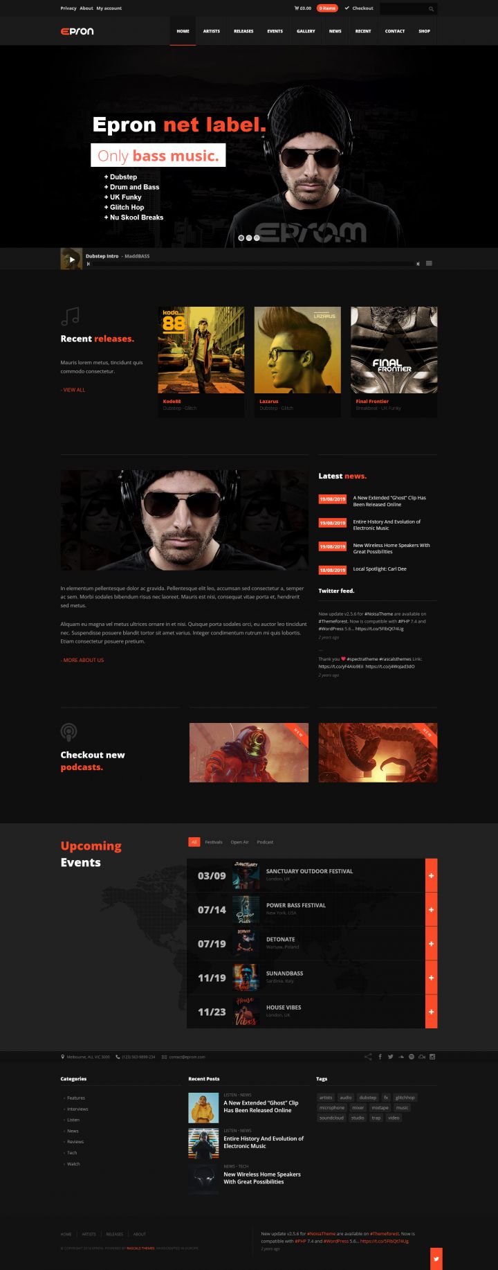 WordPress шаблон ThemeForest Epron