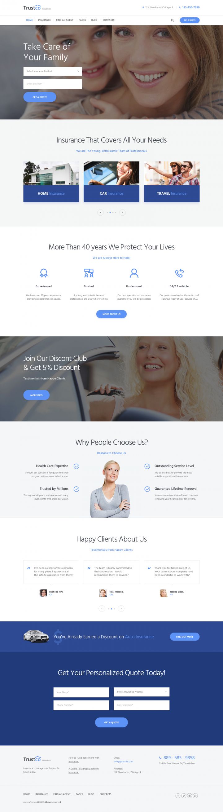 WordPress шаблон ThemeForest Insurance