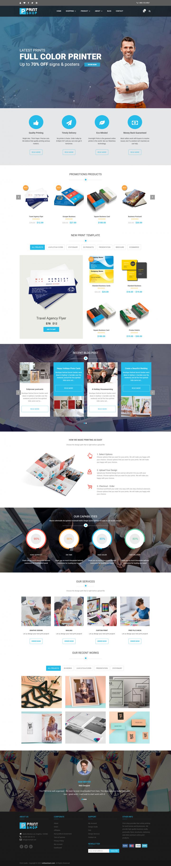 WordPress шаблон ThemeForest Printshop