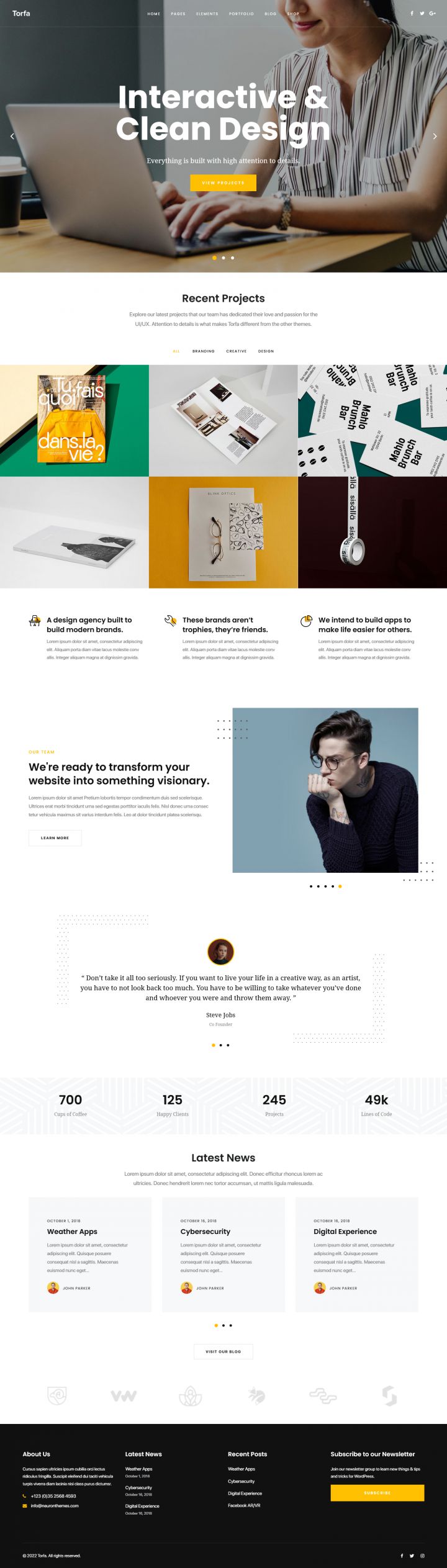 WordPress шаблон ThemeForest Torfa