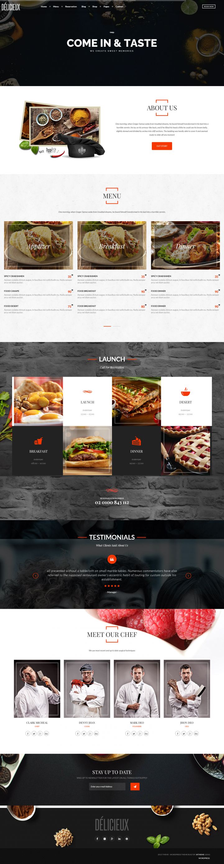 WordPress шаблон ThemeForest Delicieux