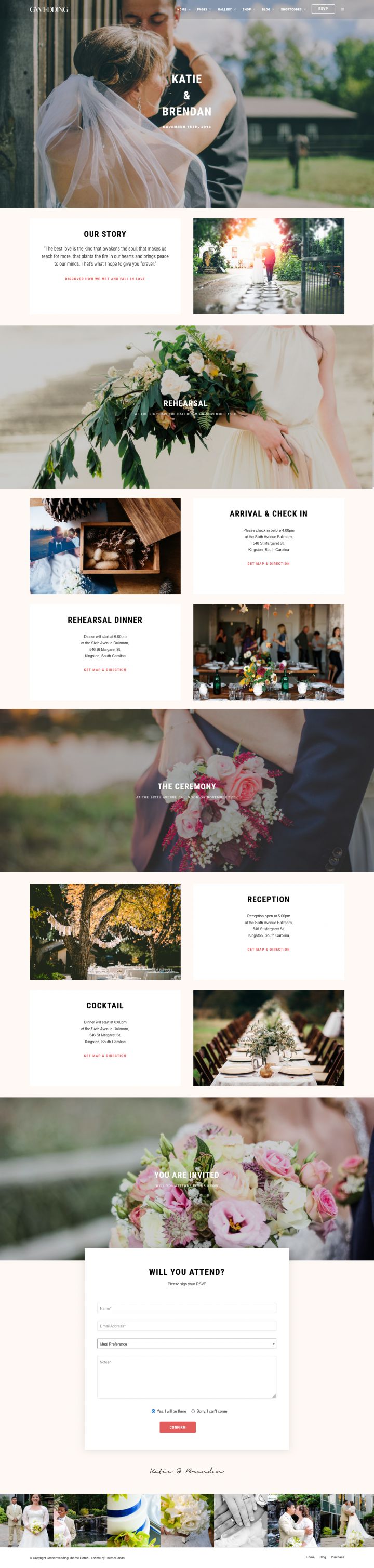 WordPress шаблон ThemeForest Grand Wedding