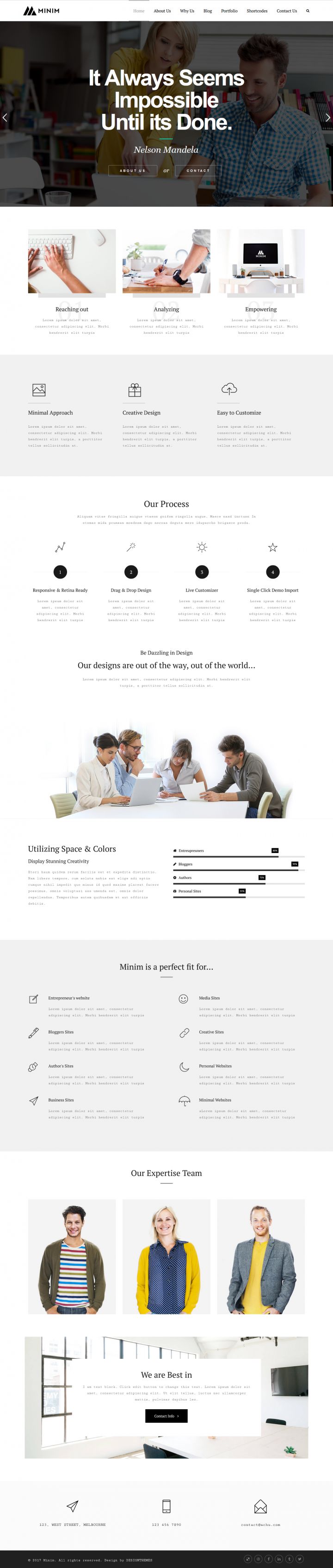 WordPress шаблон ThemeForest Minim