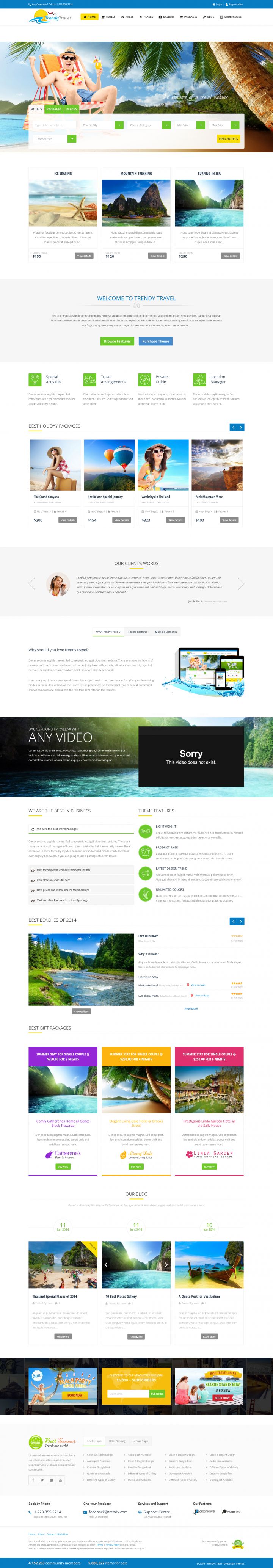 WordPress шаблон ThemeForest Trendy Travel