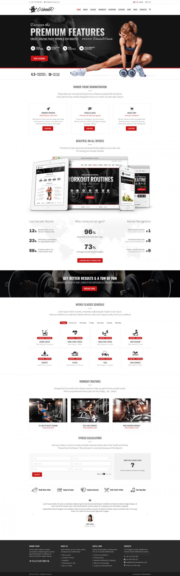 WordPress шаблон ThemeForest Winner