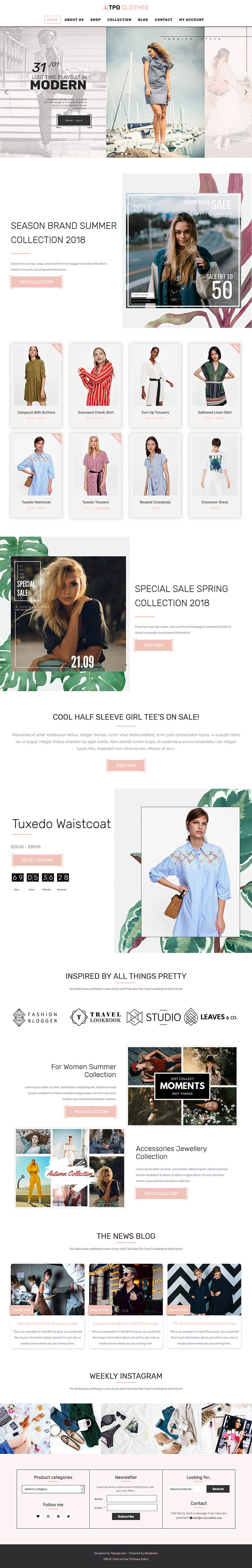 WordPress шаблон TPG Clothes