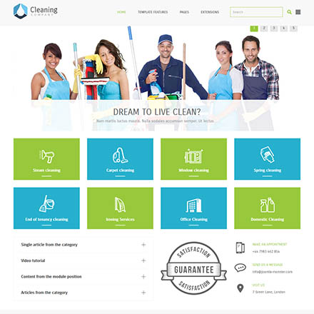 Joomla-Monster Cleaning Company